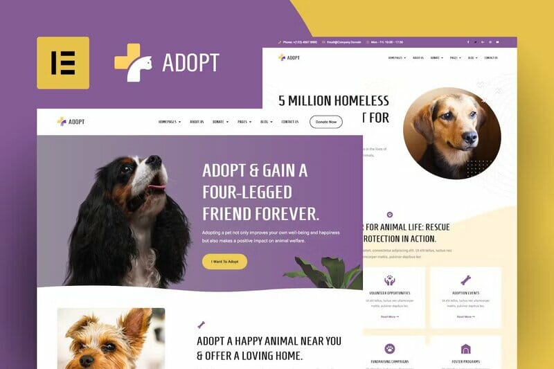 Adopt – Adoption Service & Charity Elementor Template Kit