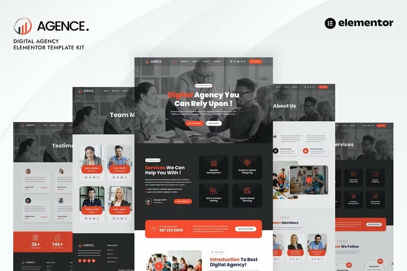 Agence – Digital Agency Elementor Template Kit