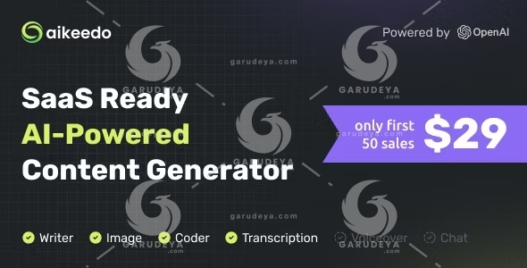 Aikeedo AI – AI Content Generator Platform – SaaS Ready – OpenAI