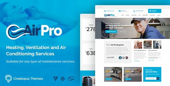 AirPro – Heating and Air conditioning WordPress Theme for Maintenance Services