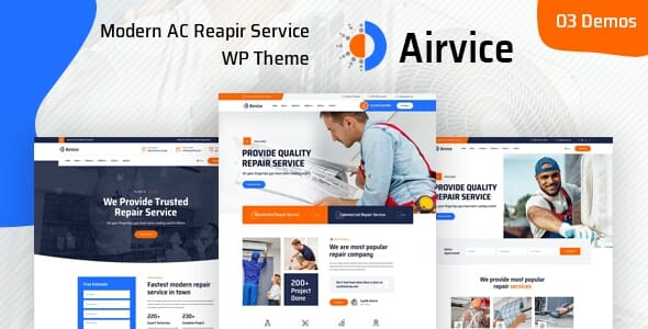 Airvice – AC Repair Services WordPress Theme
