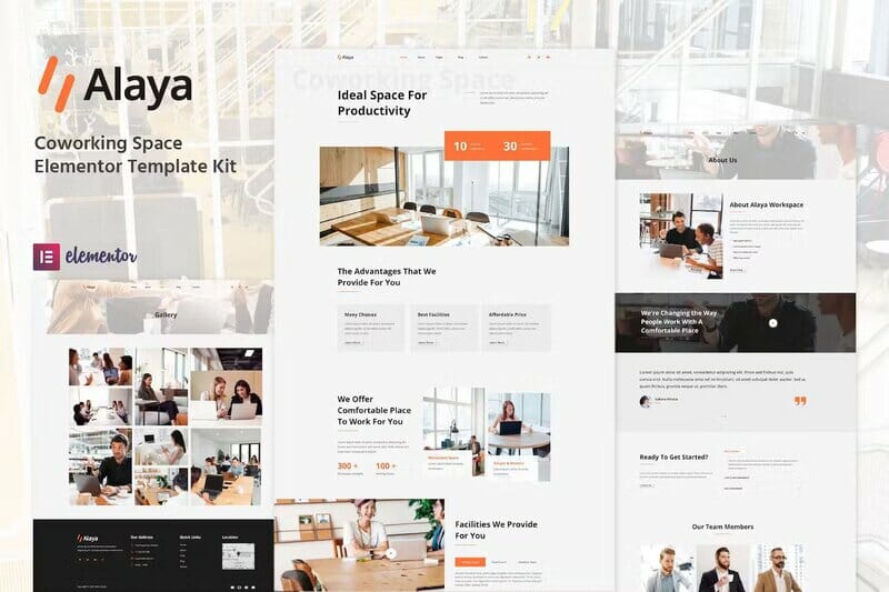 Alaya - Coworking Space Elementor Template Kit