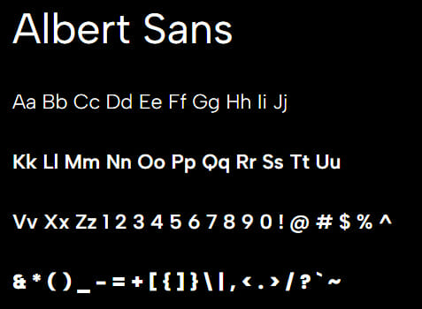 Albert Sans Font