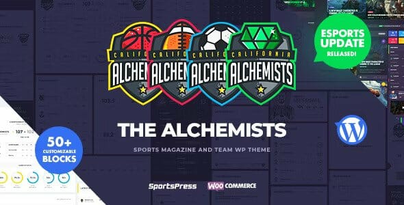 Alchemists – Sports, eSports & Gaming Club and News WordPress Theme