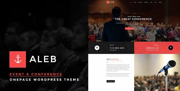 Aleb – Event Conference Onepage WordPress Theme