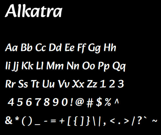 Alkatra Font