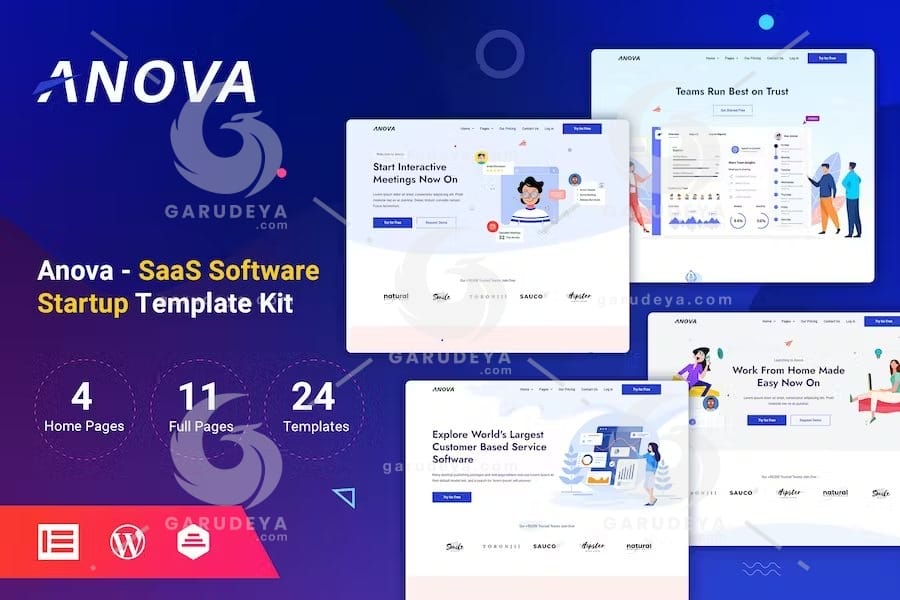 Anova - SaaS & Startup Elementor Template Kit