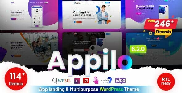 Appilo – App Landing Page WordPress Theme