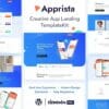 Apprista - Creative App Landing Elementor Template Kit