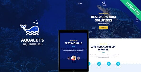 Aqualots | Aquarium Installation and Maintanance Services WordPress Theme