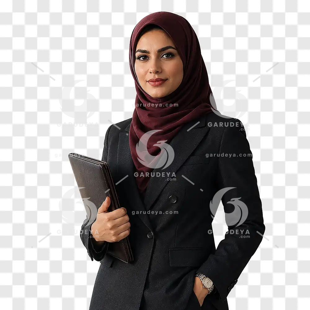 Arab Woman Hijab Business PNG