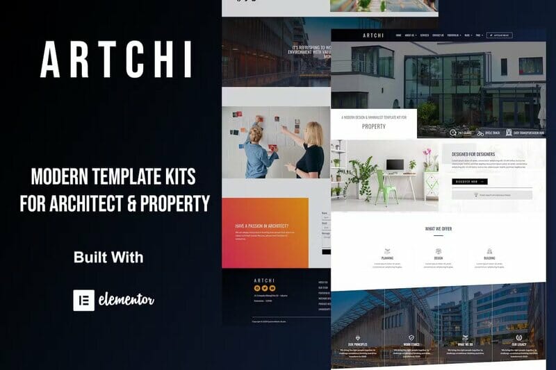 Artchi – Modern Architecture Elementor Template Kit