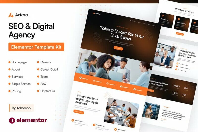 Artera – SEO & Digital Agency Elementor Pro Template Kit