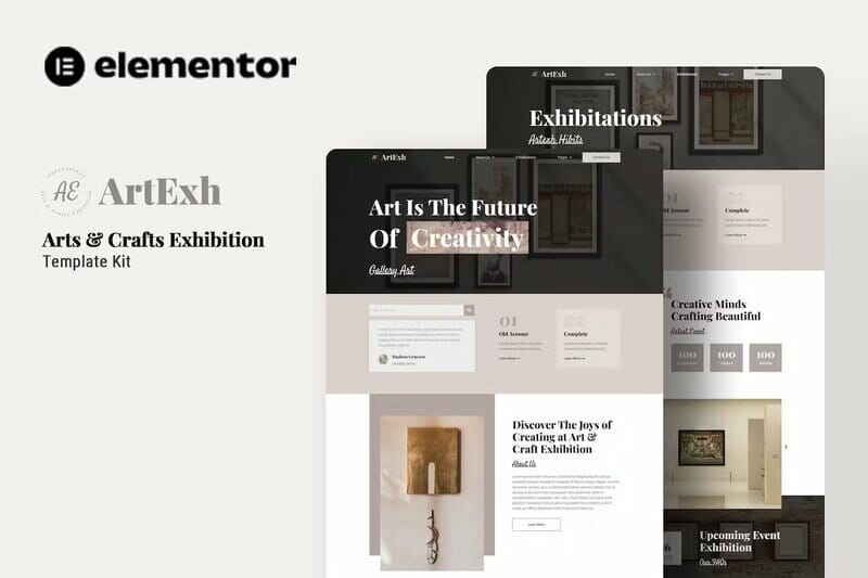 Artexh - Arts & Crafts Exhibition Elementor Template Kit
