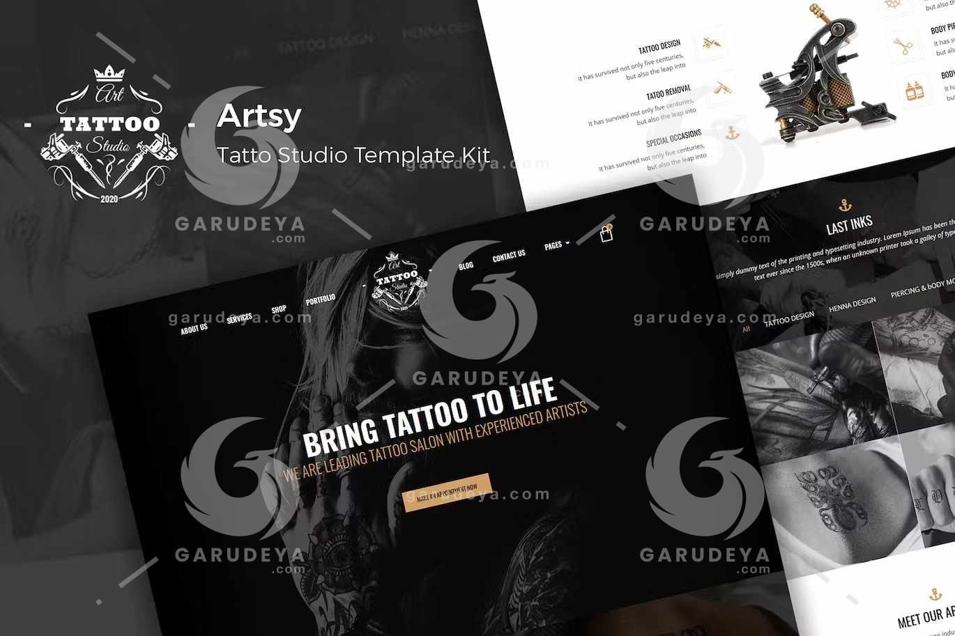 Artsy – Tattoo Studio Elementor Template Kit