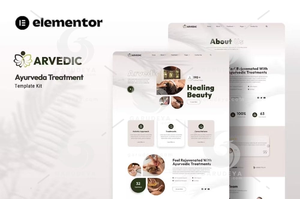 Arvedic – Beauty Treatment Elementor Template Kit