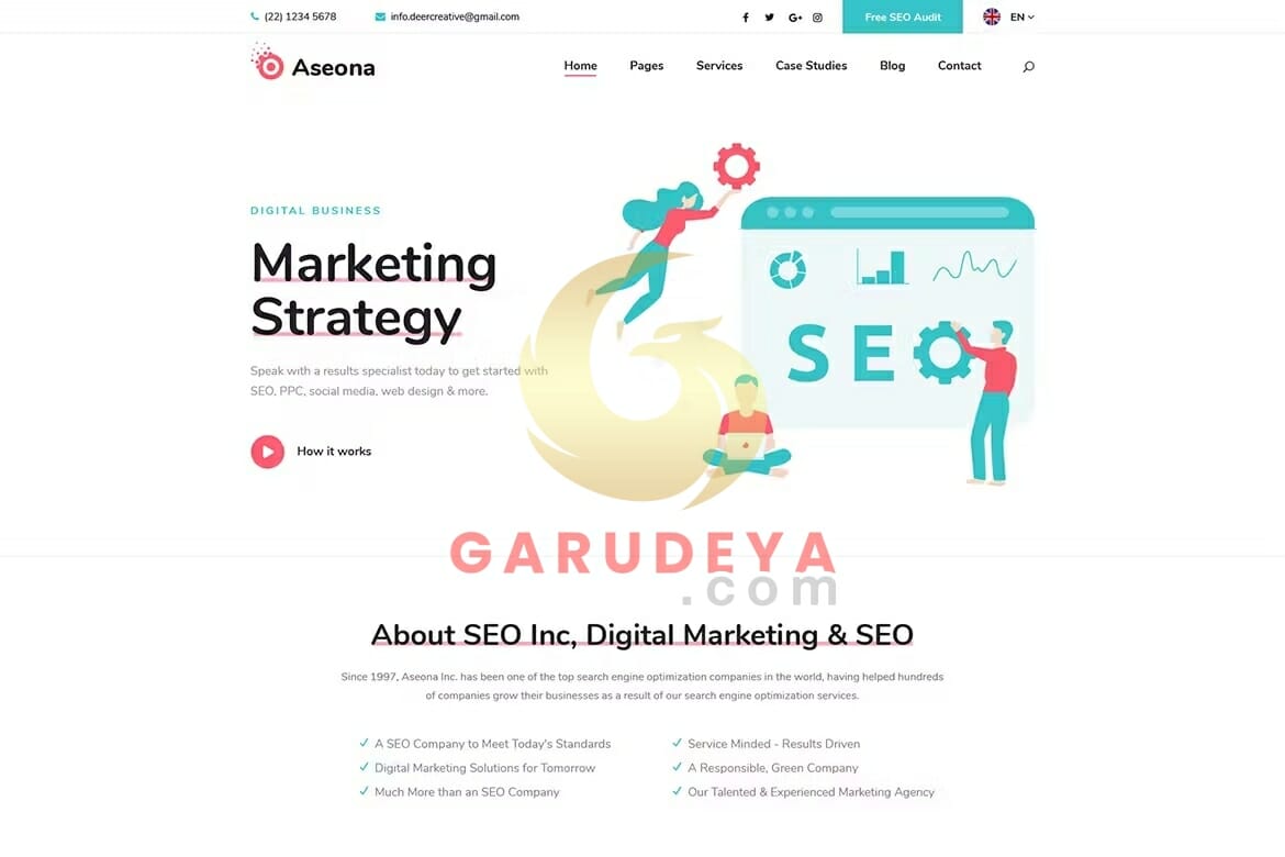 Aseona – SEO Digital Marketing Elementor Template Kit