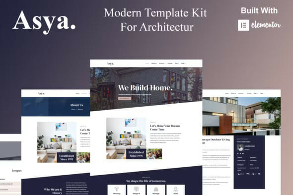 Asya – Modern Architecture Elementor Template Kit