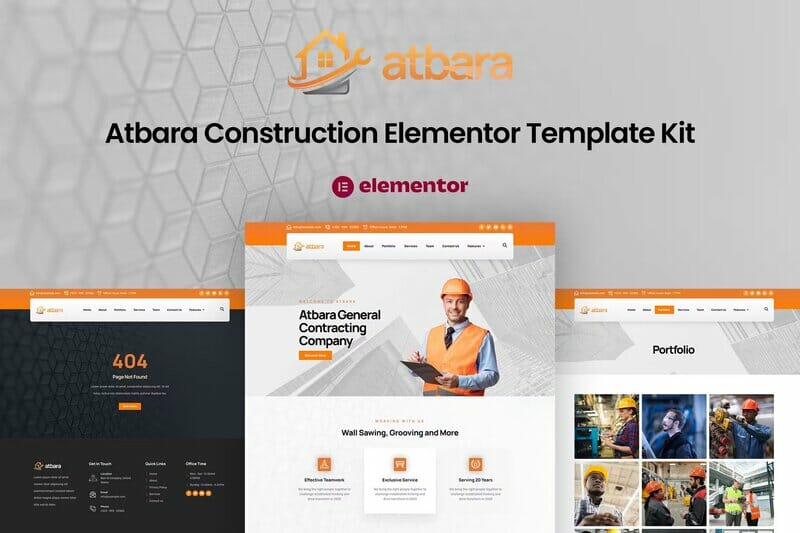 Atbara – Construction Elementor Template Kit