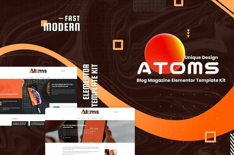 Atoms – Blog & Magazine Elementor Template Kit