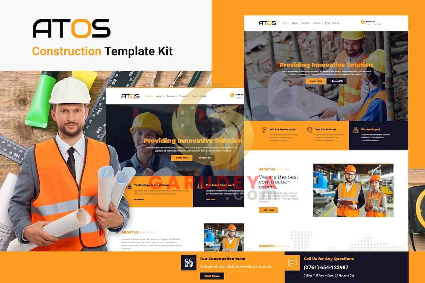 Atos – Construction Elementor Template Kit