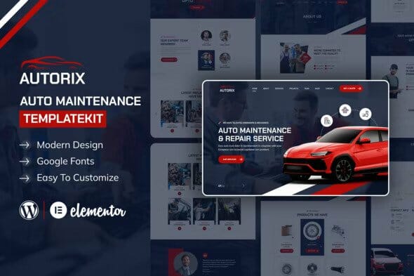 Autorix – Auto Maintenance Elementor Template Kit