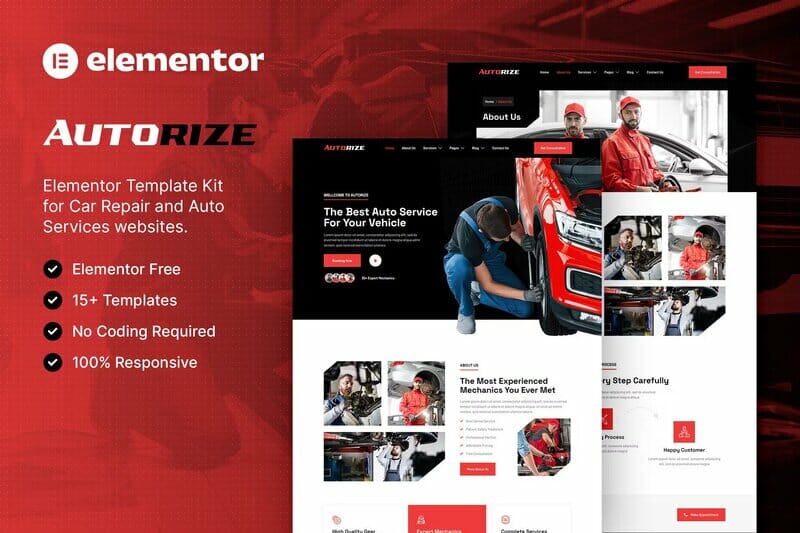 Autorize – Car Repair & Auto Services Elementor Template Kit