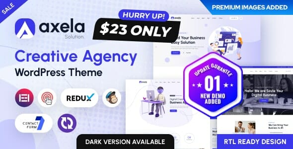 Axela – Creative Agency & Portfolio WordPress Theme