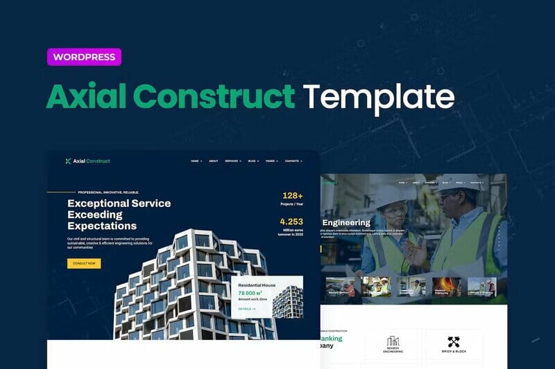 Axial – Construction Company Elementor Template Kit