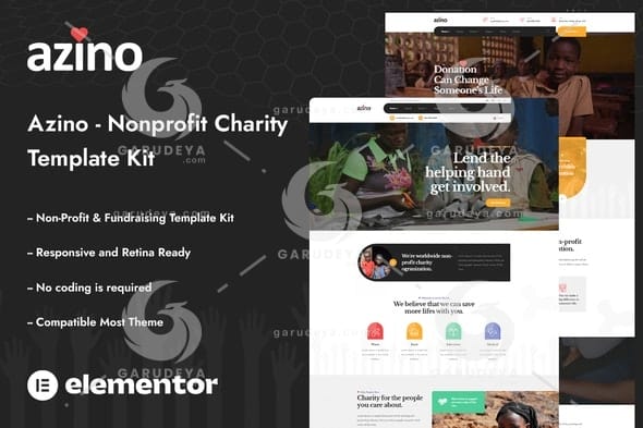 Azino – Nonprofit Charity Elementor Template Kit