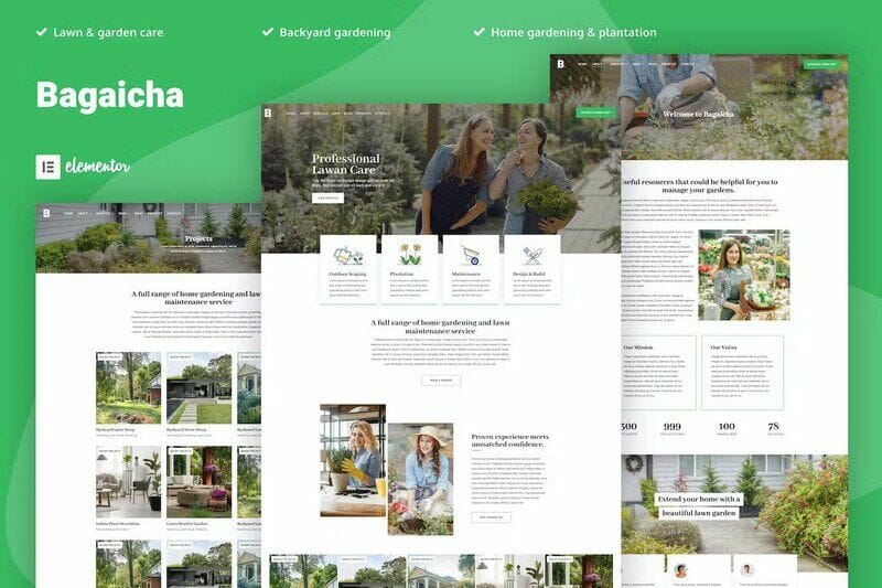 Bagaicha - Landscape & Gardening Elementor Template Kit