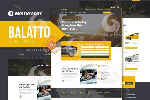 Balatto – Car Rental Company Elementor Pro Template Kit