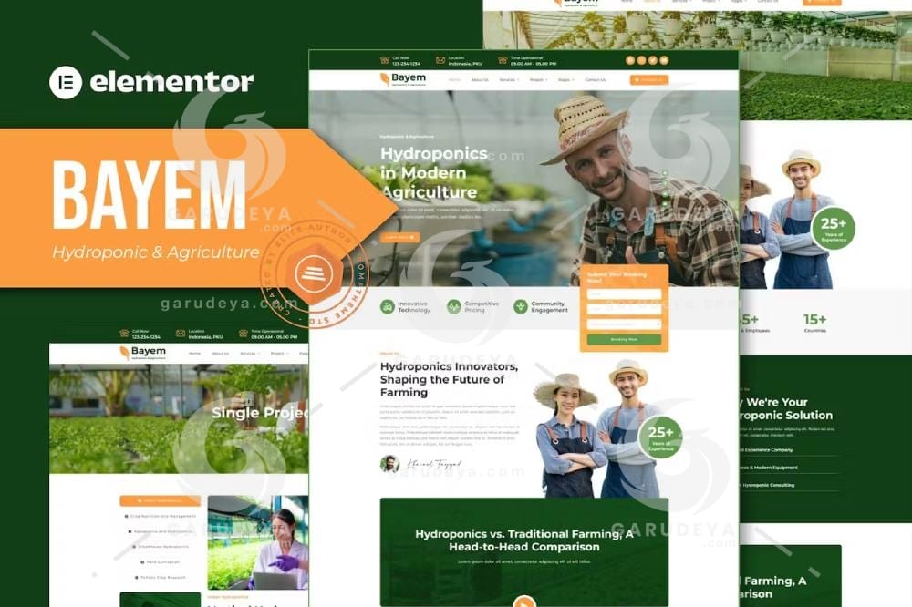 Bayem – Hydroponic & Agriculture Elementor Template Kit