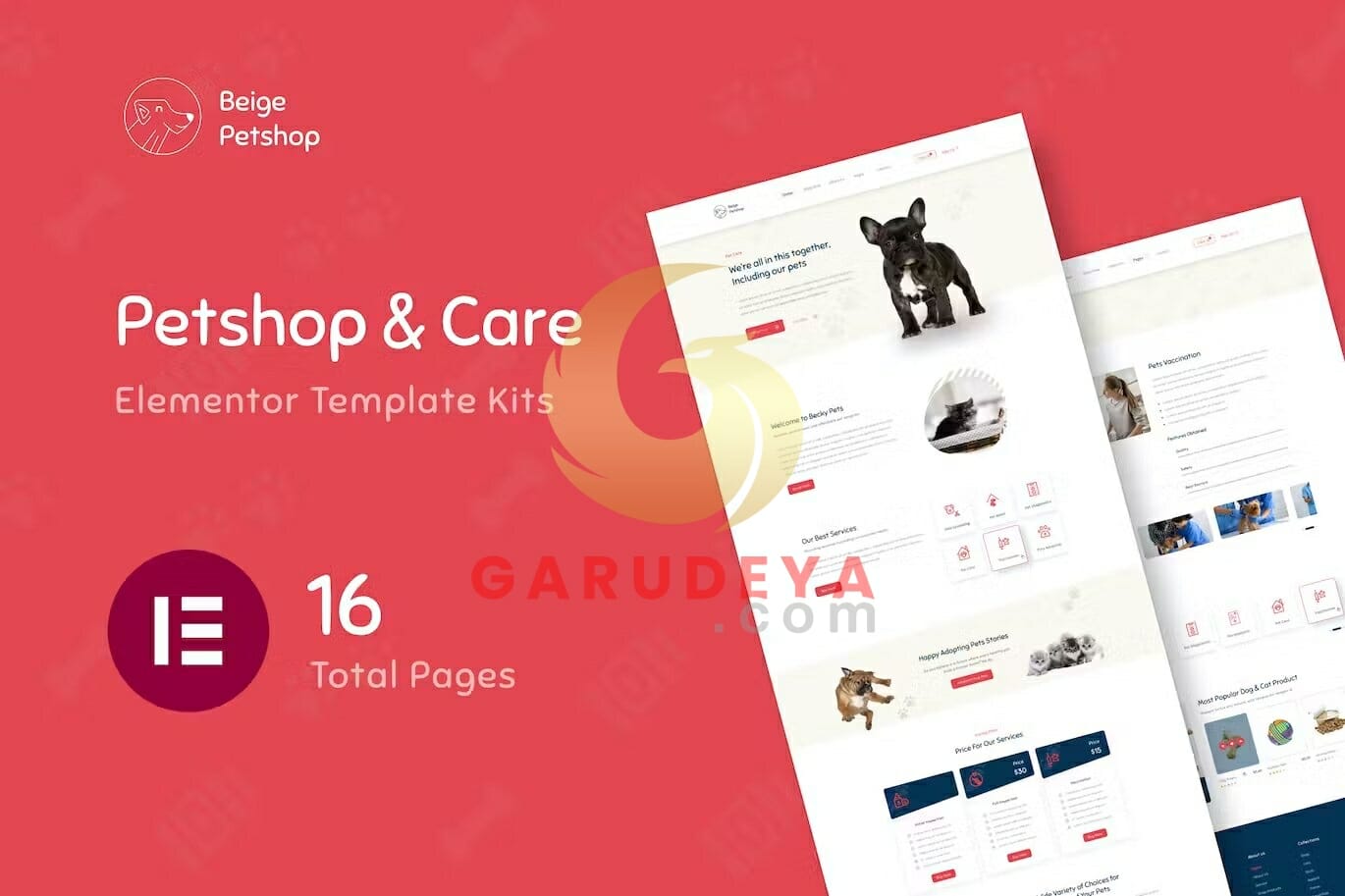 Beige – Pet Shop Woocommerce Elementor Template Kit