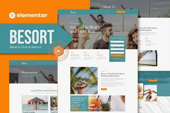 Besort – Beach Club & Resort Elementor Template Kit