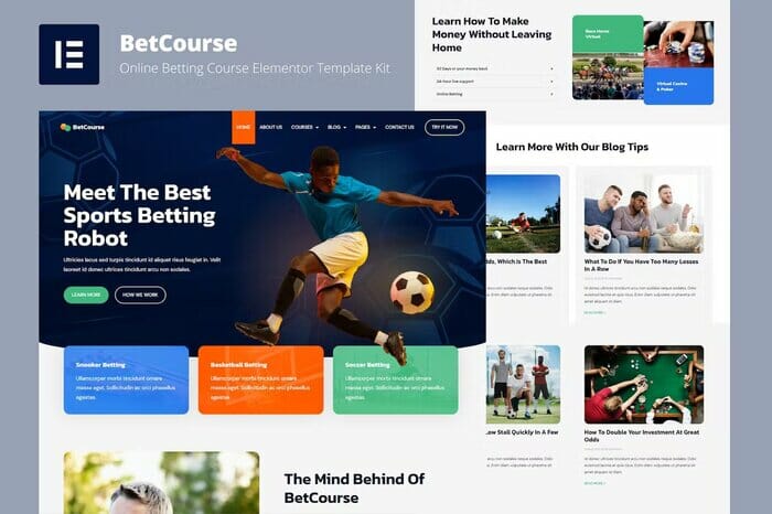 BetCourse – Sports Betting and Prediction Course Elementor Template Kit