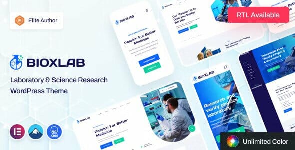 Bioxlab - Laboratory & Science Research WordPress Theme