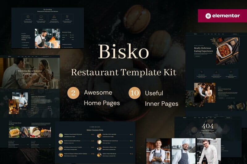 Bisko – Restaurant & Cafe Elementor Template Kit