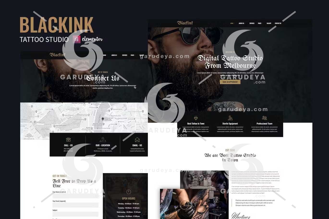 Blackink – Tattoo Studio Elementor Template Kit