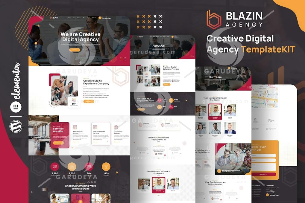 Blazin – Creative Digital Agency Elementor Template Kit