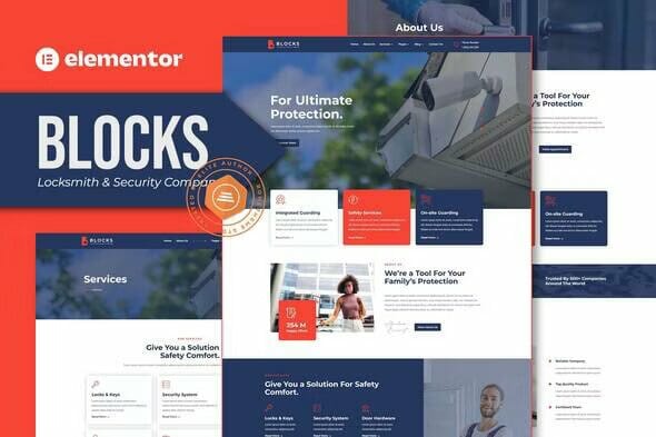 Blocks – Locksmith & Security Company Elementor Template Kit