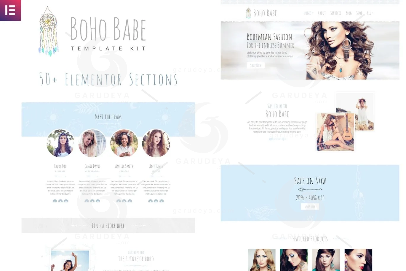 Boho Babe – Elementor Template Kit