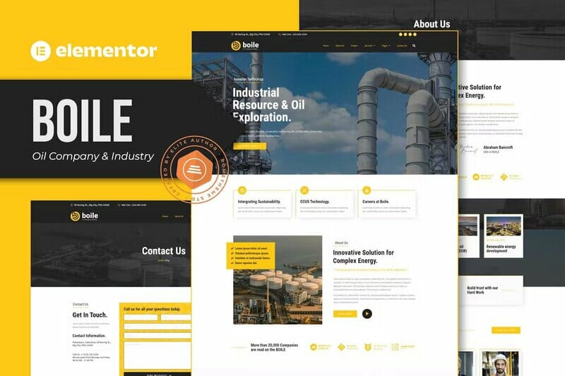 Boile – Oil Company & Industry Elementor Template Kit