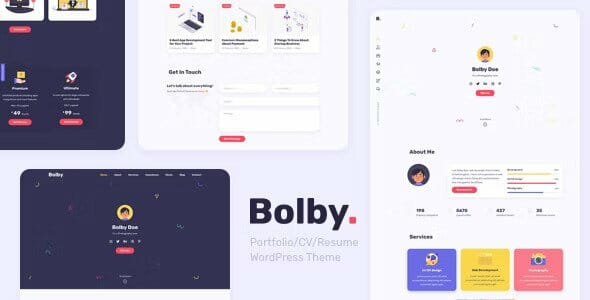 Bolby - PortfolioCVResume WordPress Theme