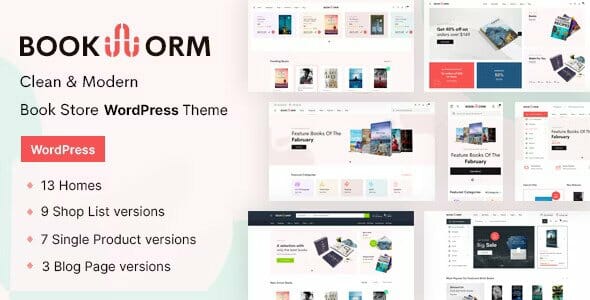 Bookworm – Bookstore & Bookshop WooCommerce Theme