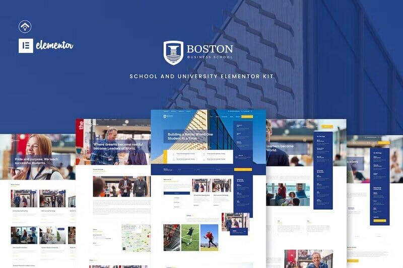 Boston - School & University Elementor Template Kit