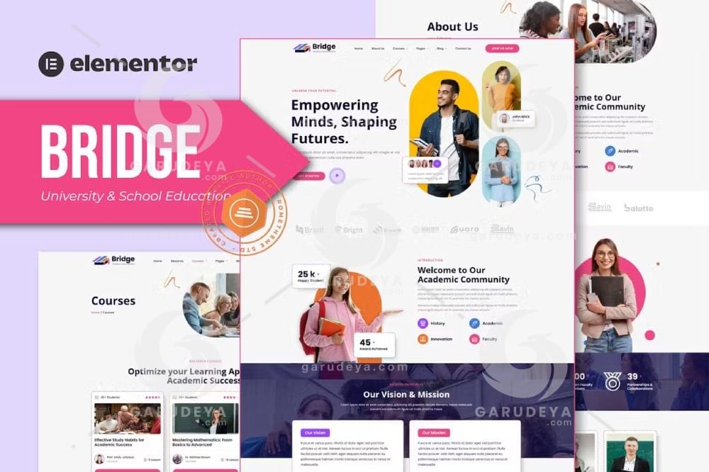 Bridge – University & School Education Elementor Template Kit