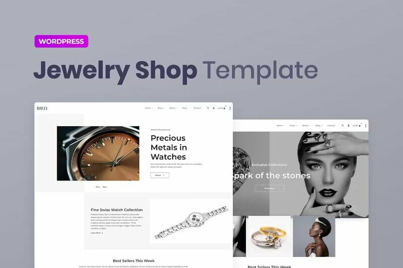 Brilly – Jewelry Store WooCommerce Elementor Template Kit