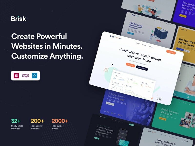 Brisk - Multi-Purpose Elementor WordPress Theme