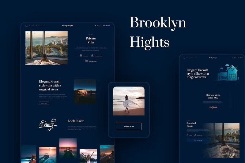 Brooklyn Heights – Private Villa & Hotel Elementor Template Kit